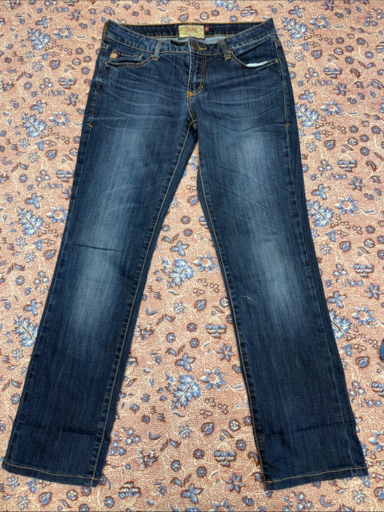 Dear John Denim - Dear John Women’s Straight Leg Jeans in Dark Blue Wash